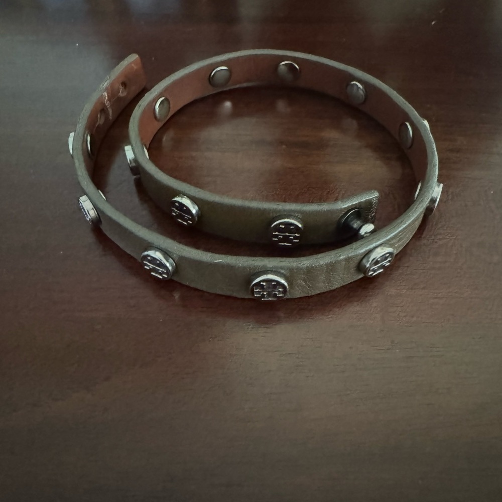 Tory Burch Brown Leather Bracelet